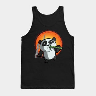 Smoking Panda Tank Top